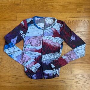 Free People Right On Run Printed Long Sleeve Layer